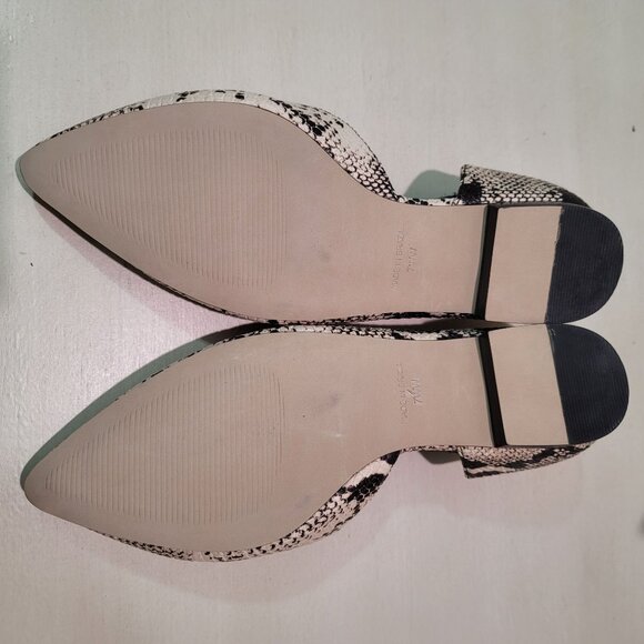 Walking Cradles Raya Snake Pointed Toe D'orsay Flats Slip on Shoes Sz 7WW Work - Picture 8 of 11